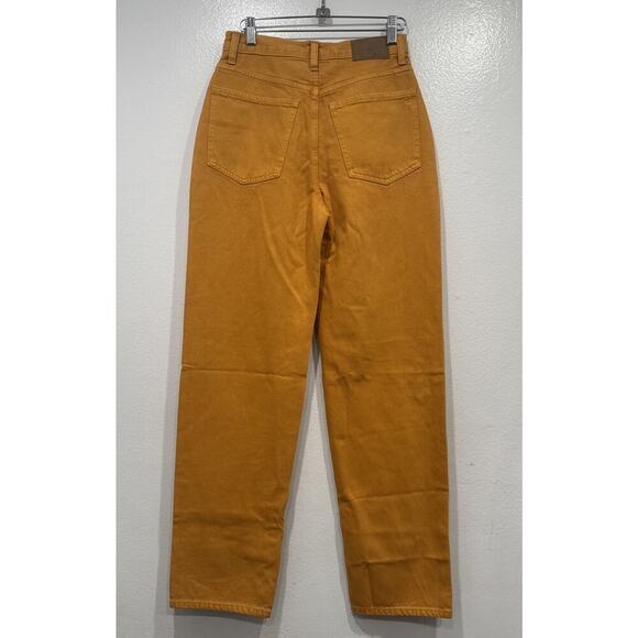 Madewell Baggy Straight Jeans Womens Size 23 Garment Dyed High Rise Ochre Fresco - Picture 4 of 8